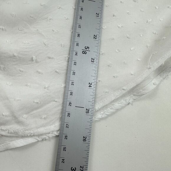 Free People Everyday Every Girl Top Large White Boho Gypsy Long Sleeve Flaw - Picture 8 of 11